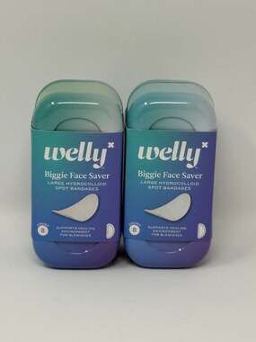 Welly Biggie Face Saver Large Hydrocolloid Spot 8 Count Set Of 2